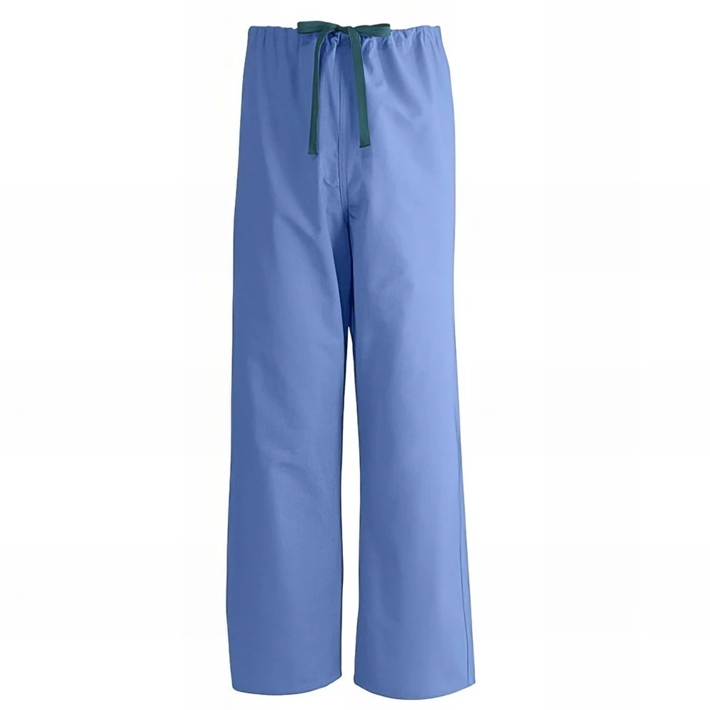Medical Women’s Blue Scrub Pants with Waist Drawstring Size Large